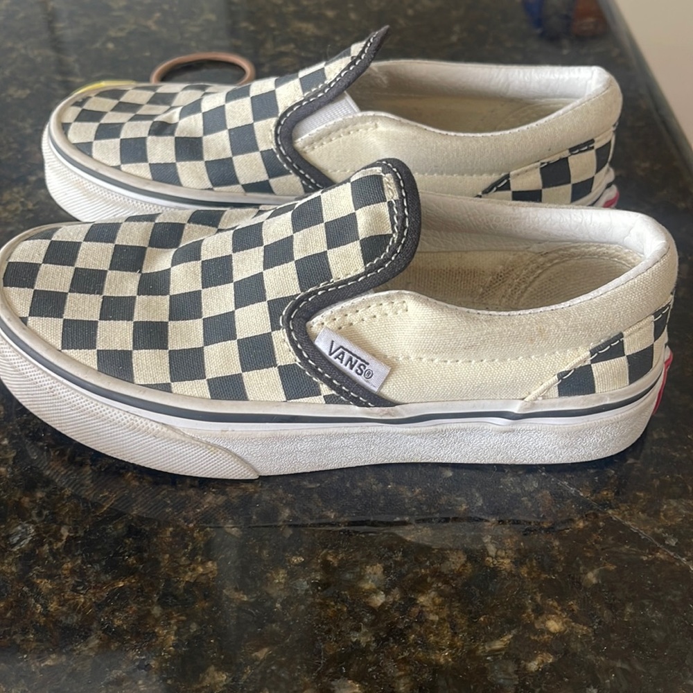 Vans checkers slip on shoes